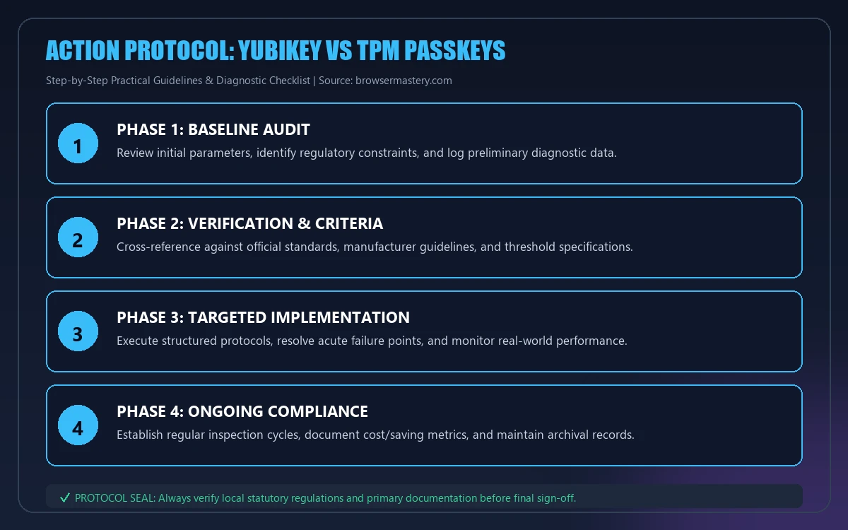 Step-by-step implementation protocol for yubikey vs tpm passkeys